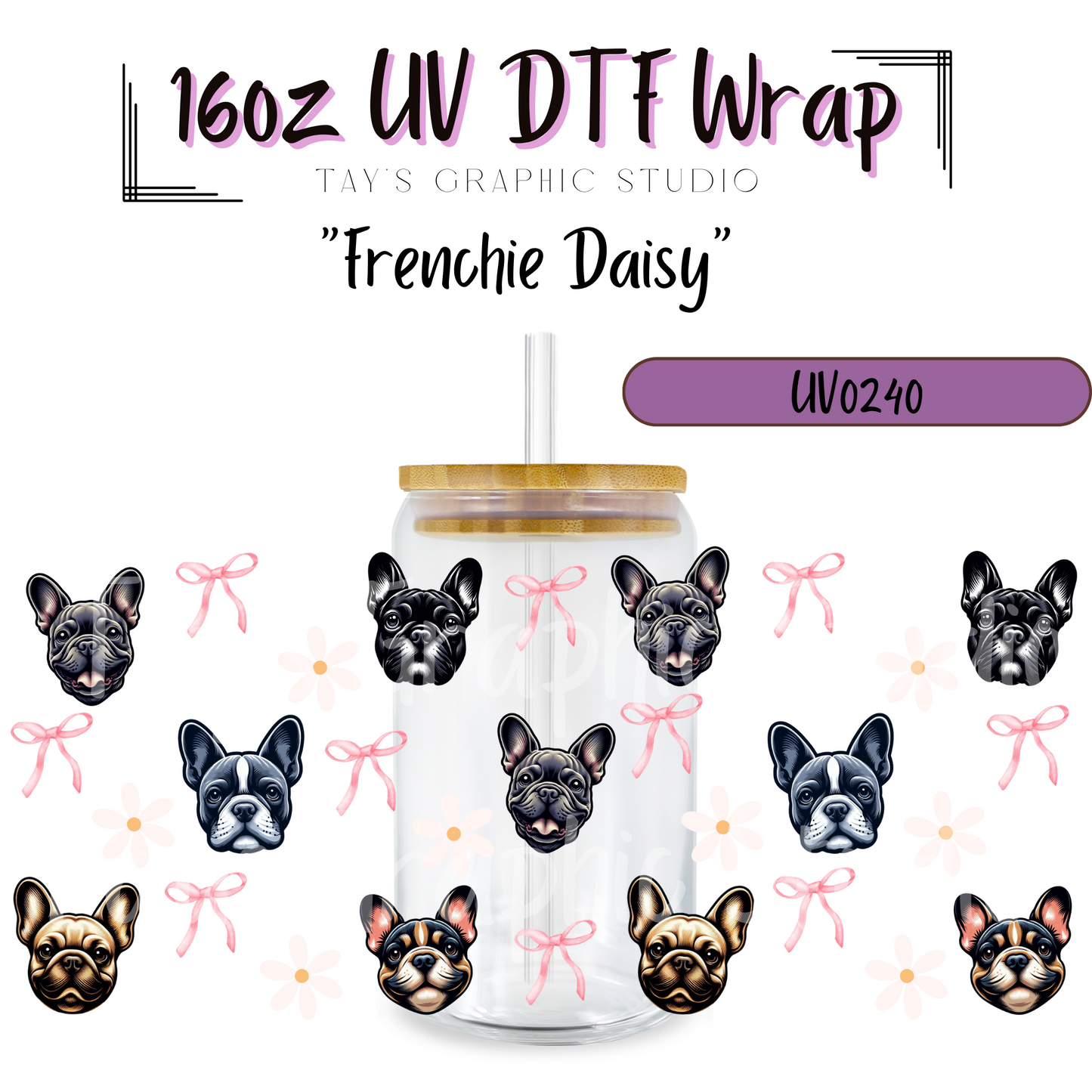 Exclusive -Frenchie UV DTF Wrap - MTO0240