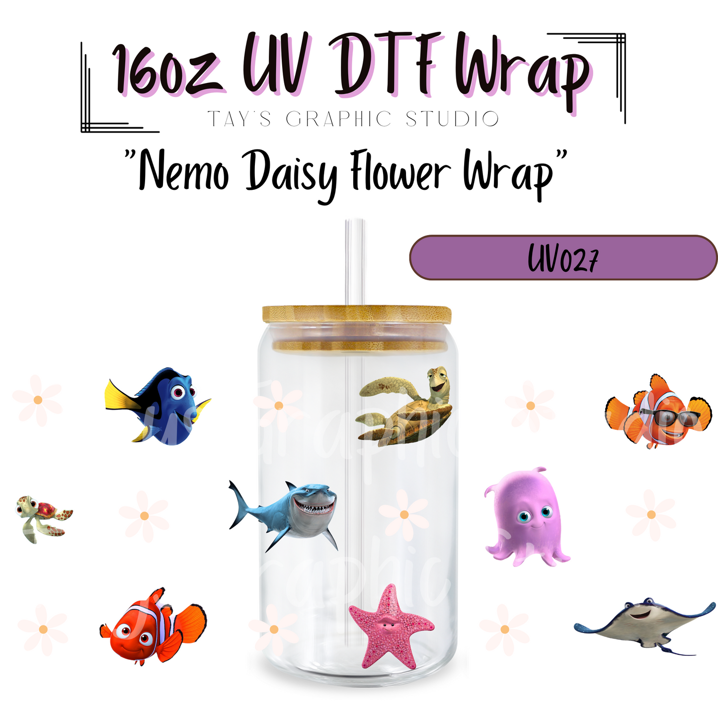 Finding Nemo and Friends UV DTF Wrap - MTO0227