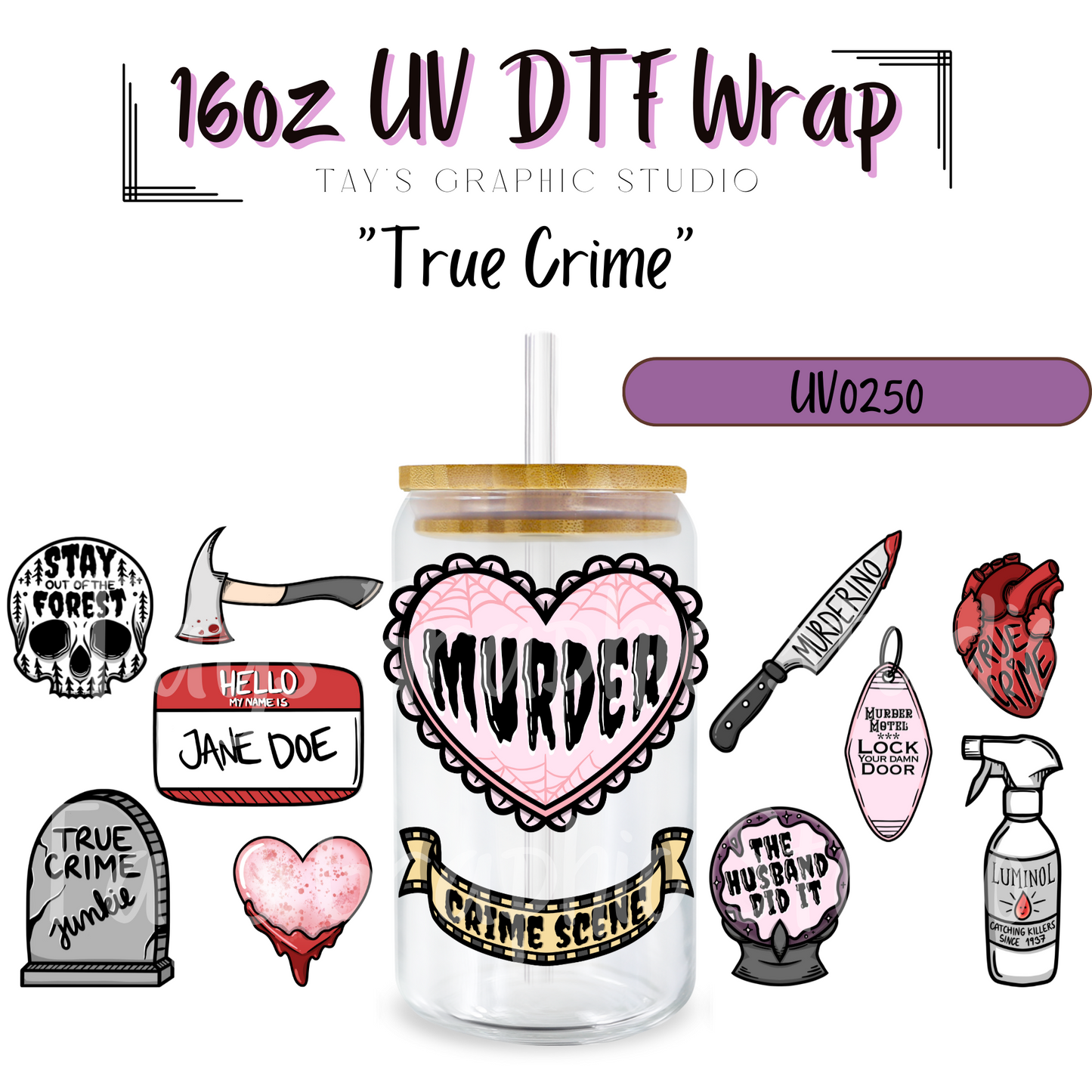 True Crime UV DTF Wrap - MTO0250