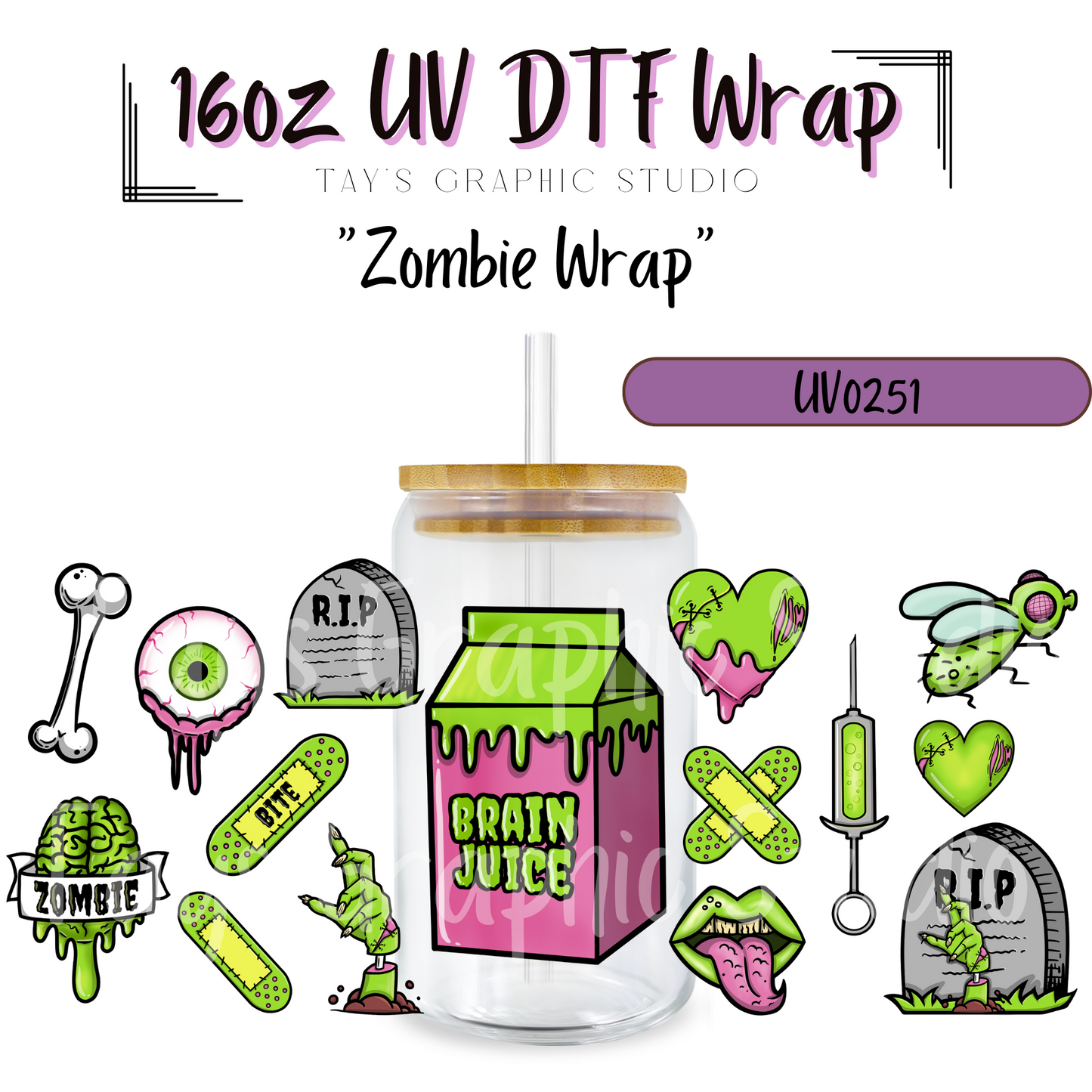 Zombie UV DTF Wrap - MTO0251