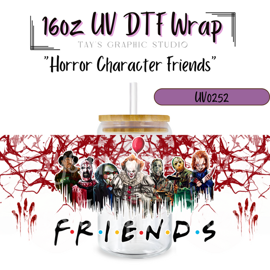 Horror Characters Friends UV DTF Wrap - MTO0252