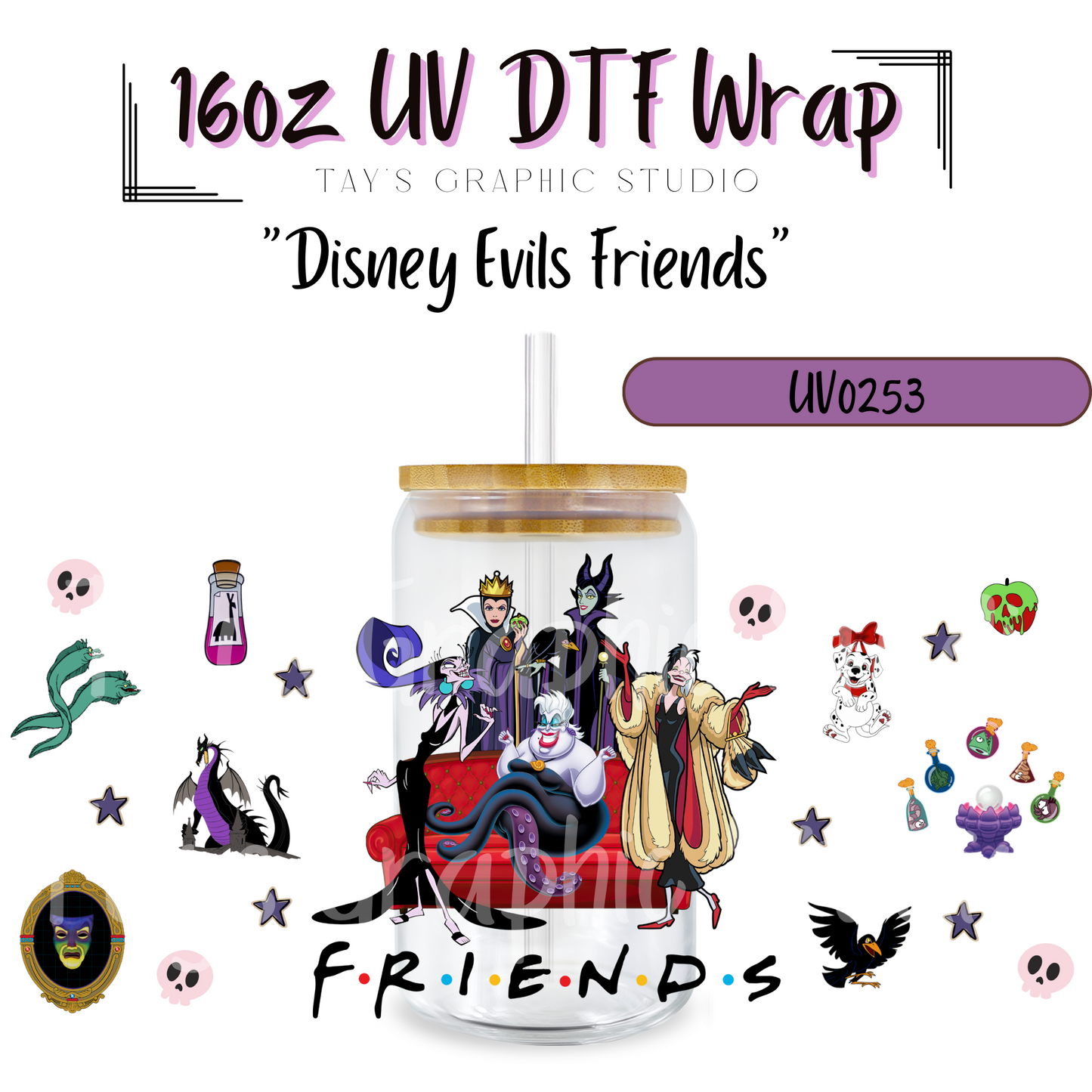 Disney Evil Villains UV DTF Wrap - MTO0253