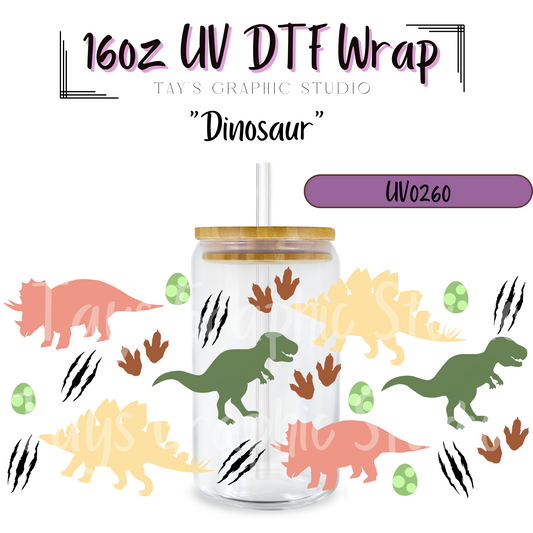 Exclusive -Dinosaur UV DTF Wrap - MTO0260