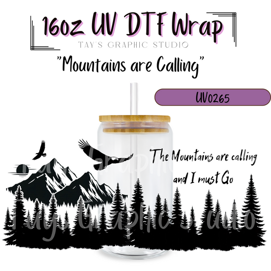 Exclusive- Mountains are Calling UV DTF Wrap - MTO0265