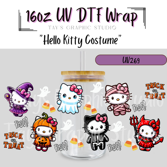 Exclusive- Hello Kitty Halloween Costumes UV DTF Wrap - MTO0269