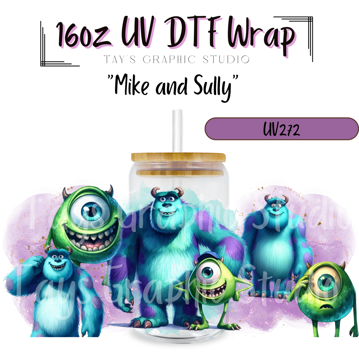 Exclusive- Mike and Sully UV DTF Wrap - MTO0272