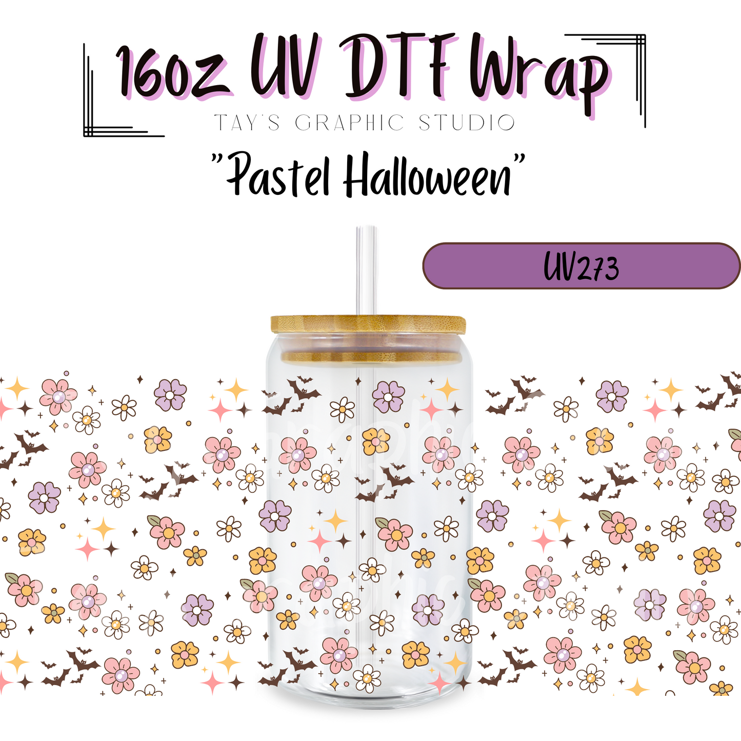 Exclusive- Pastel Halloween UV DTF Wrap - MTO0273