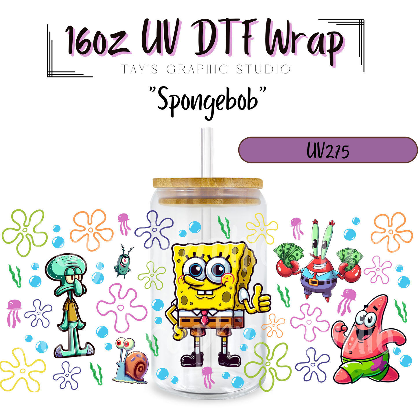 Exclusive- Spongebob UV DTF Wrap - MTO0275