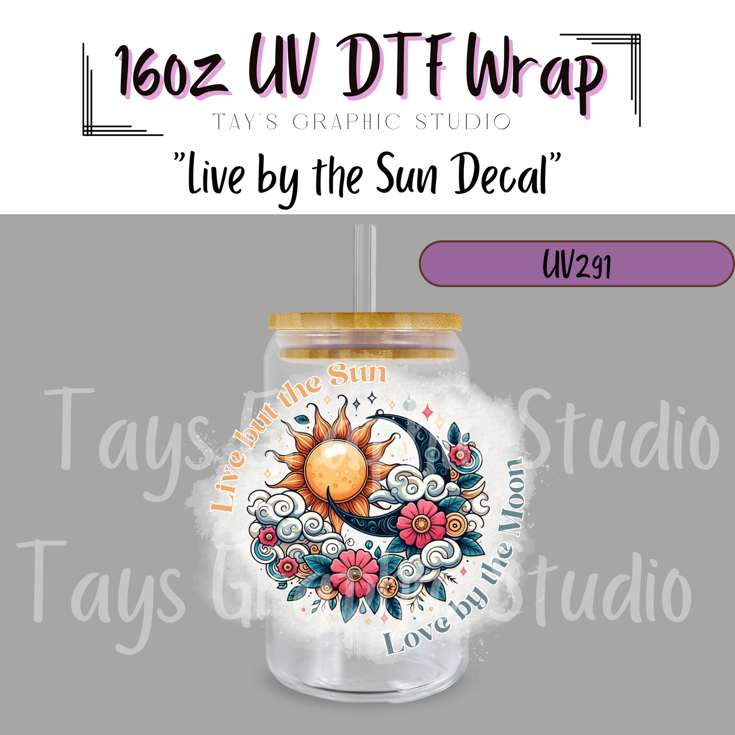 Exclusive Live by the sun UV DTF Decal - MTO0291