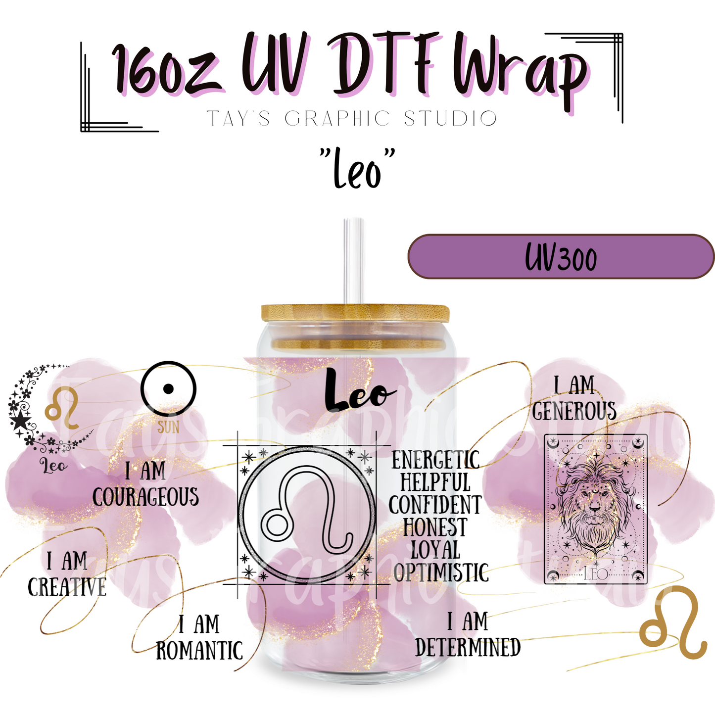 EXCLUSIVE COLLECTION - Zodiac Sign Inspirational Collection - 12 UV DTF Wraps