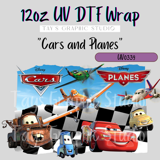 Exclusive - Cars and Planes 12oz UV DTF Wrap - MTO0339