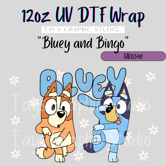 Exclusive - Bluey and Bingo UV DTF Wrap - MTO0340