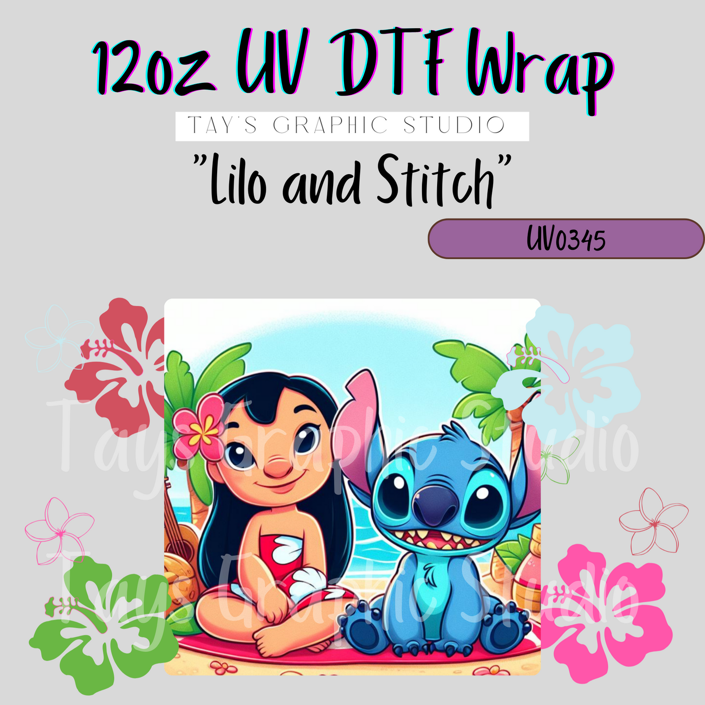 Exclusive - Lilo and Stitch UV DTF Wrap - MTO0345