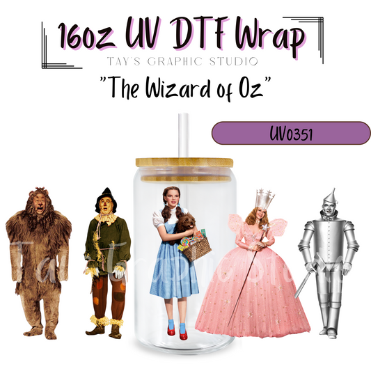 Exclusive Wizard of Oz Characters UV DTF Wrap - MTO0351