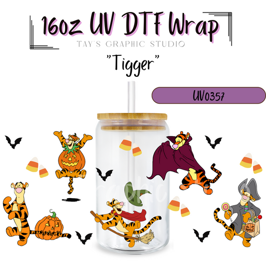 Exclusive - Halloween Tigger UV DTF Wrap - MTO0357