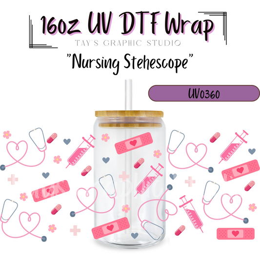 Exclusive - Nursing Stethoscope UV DTF Wrap - MTO0360