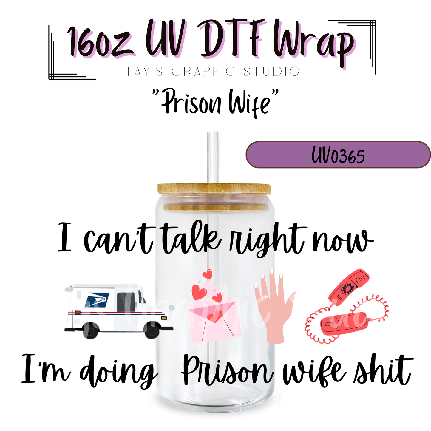 Exclusive - Prison Wife UV DTF Wrap - MTO0365