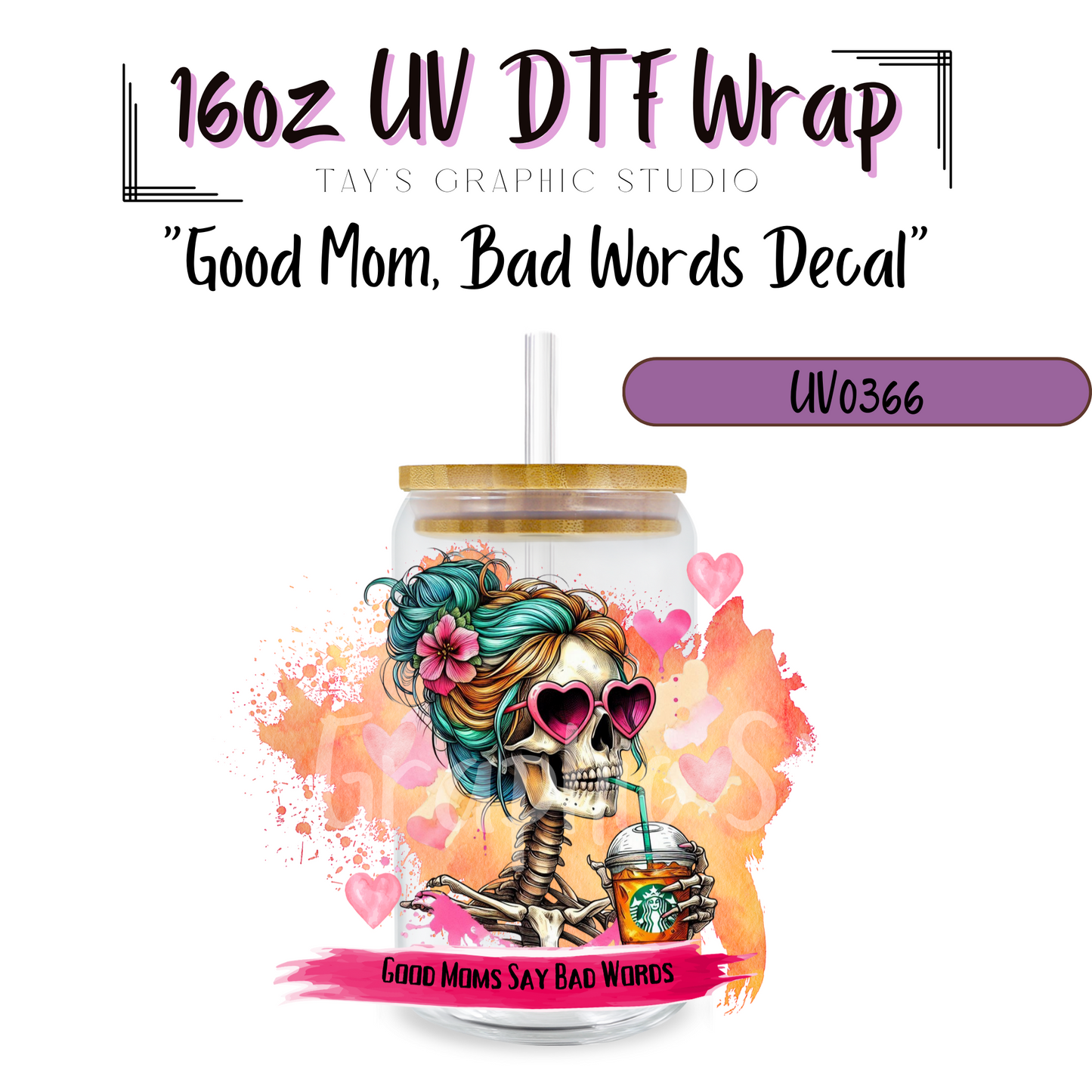 Exclusive - Good Moms, Bad Words UV DTF Decal - MTO0366