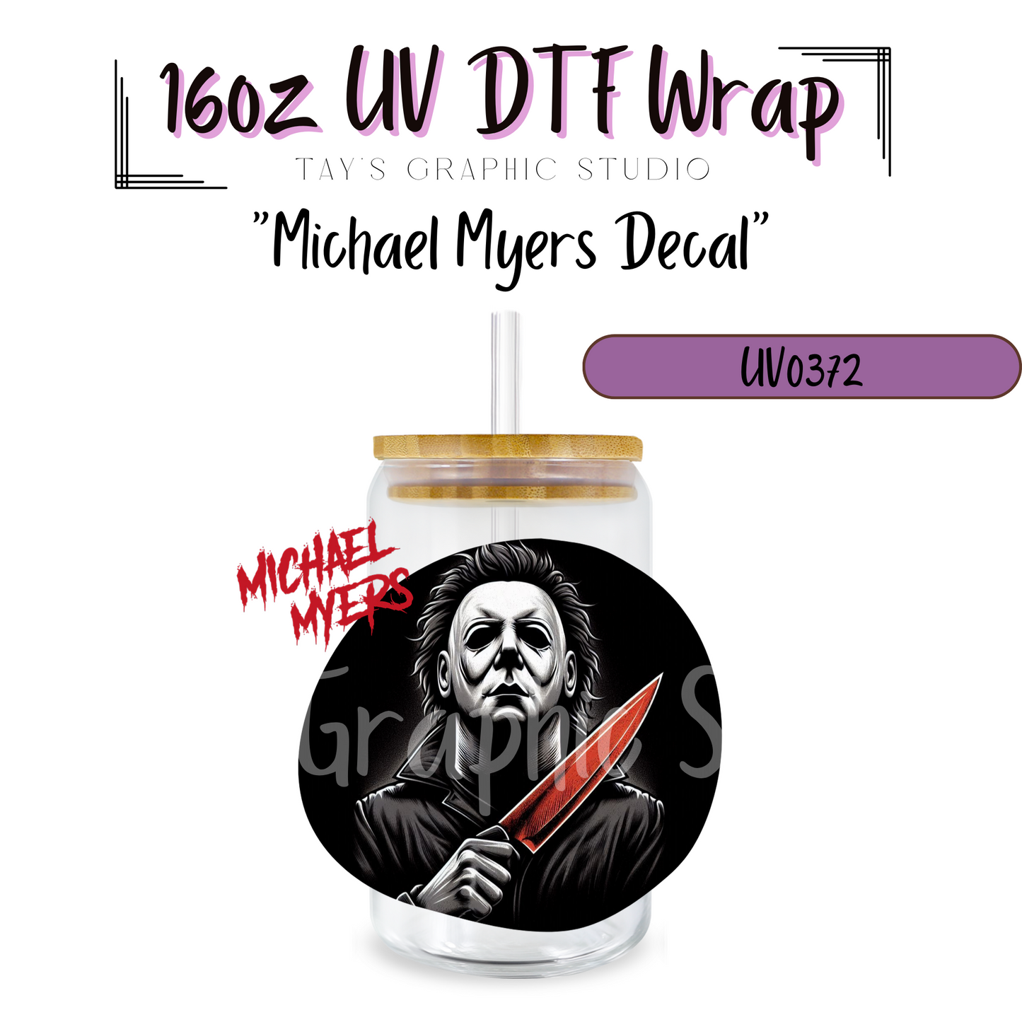 Exclusive - Michael Myers UV DTF Decal - MTO0372