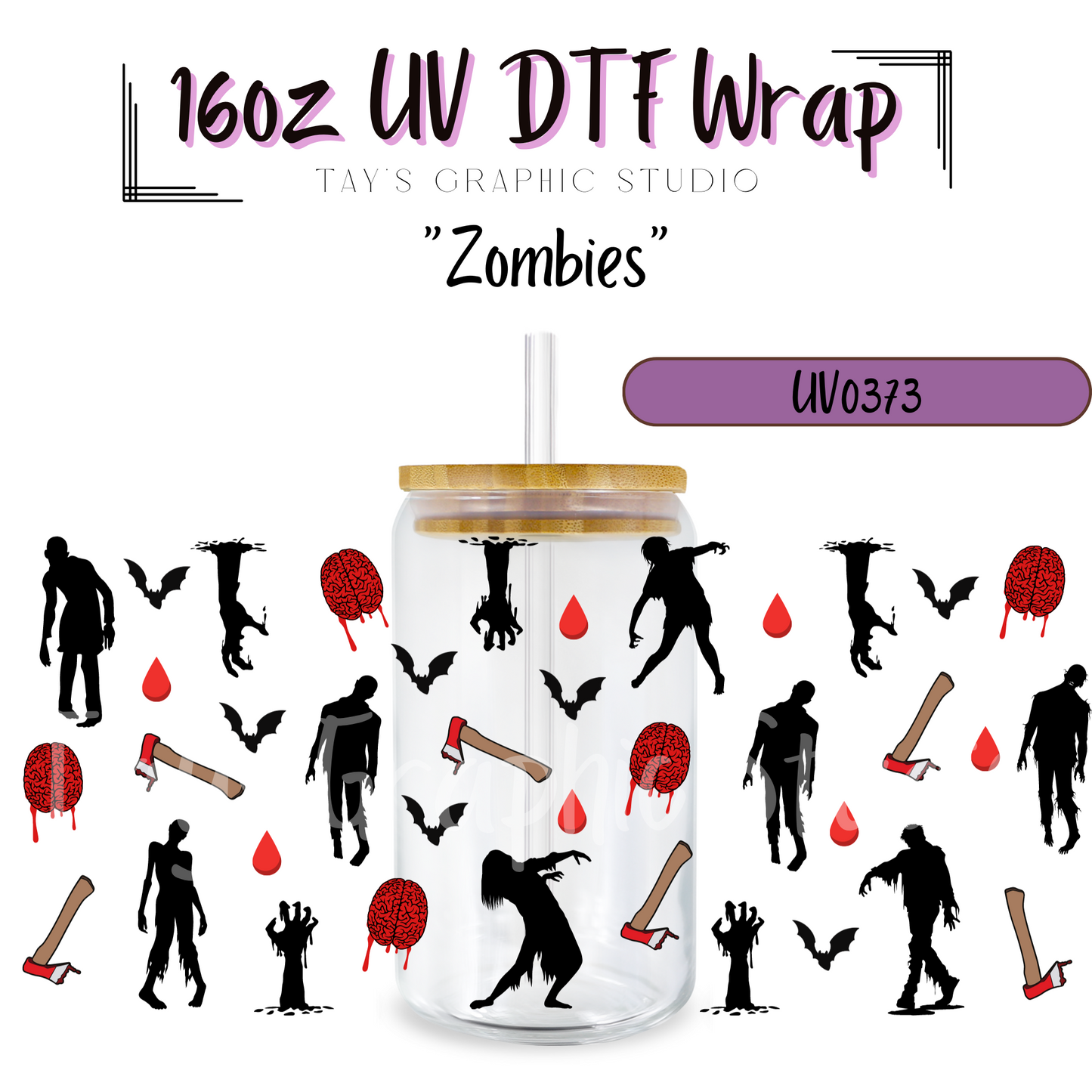 Exclusive - Zombies UV DTF Wrap - MTO0373