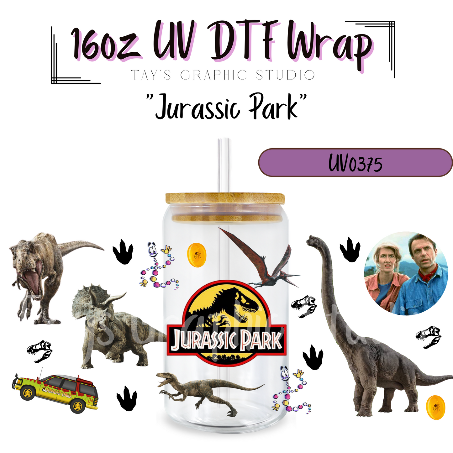 Exclusive - Jurassic Park UV DTF Wrap - MTO0375