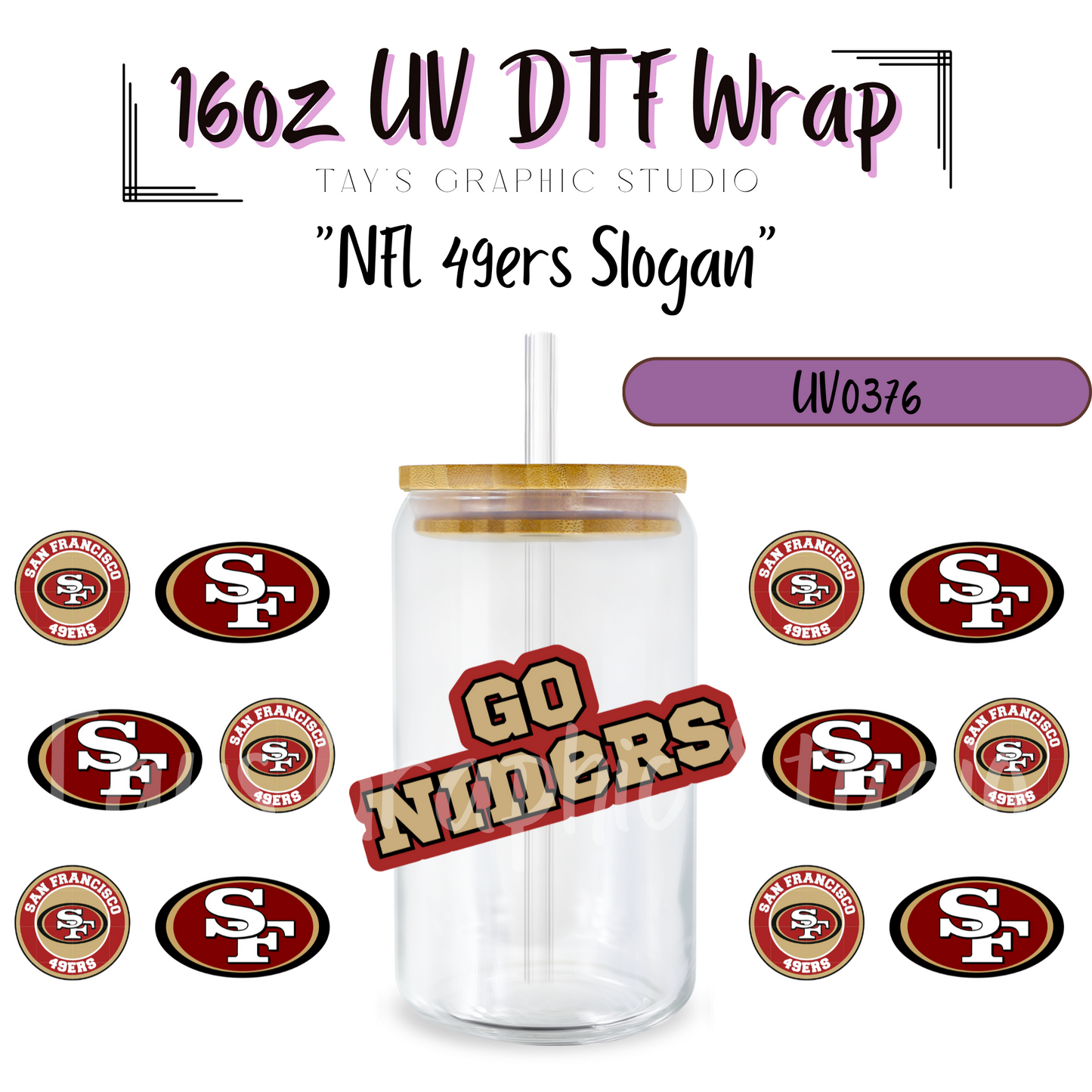 EXCLUSIVE COLLECTION - NFL Team Slogan UV DTF Wraps - 32 Team Wraps - Collection UV DTF Wraps