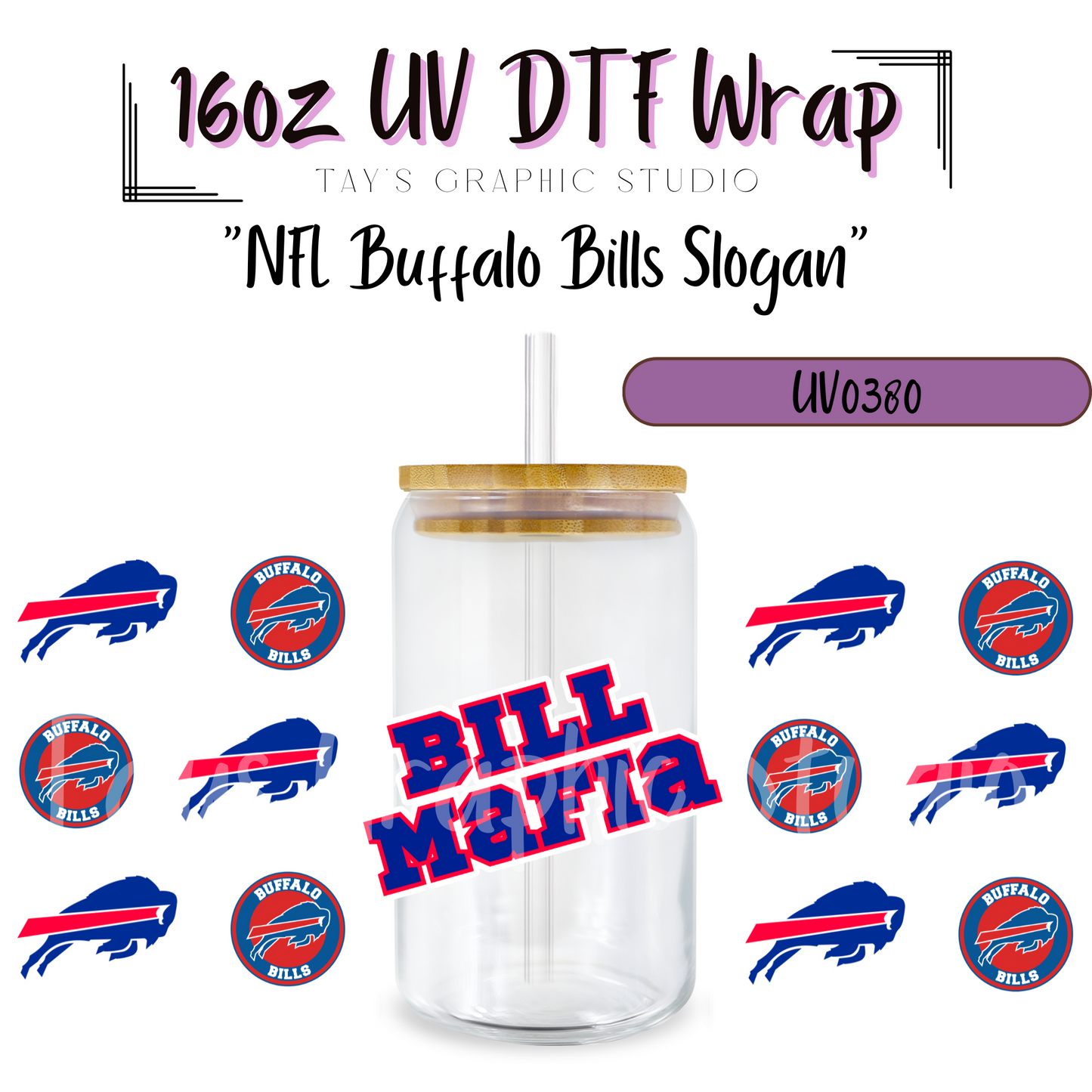 EXCLUSIVE COLLECTION - NFL Team Slogan UV DTF Wraps - 32 Team Wraps - Collection UV DTF Wraps