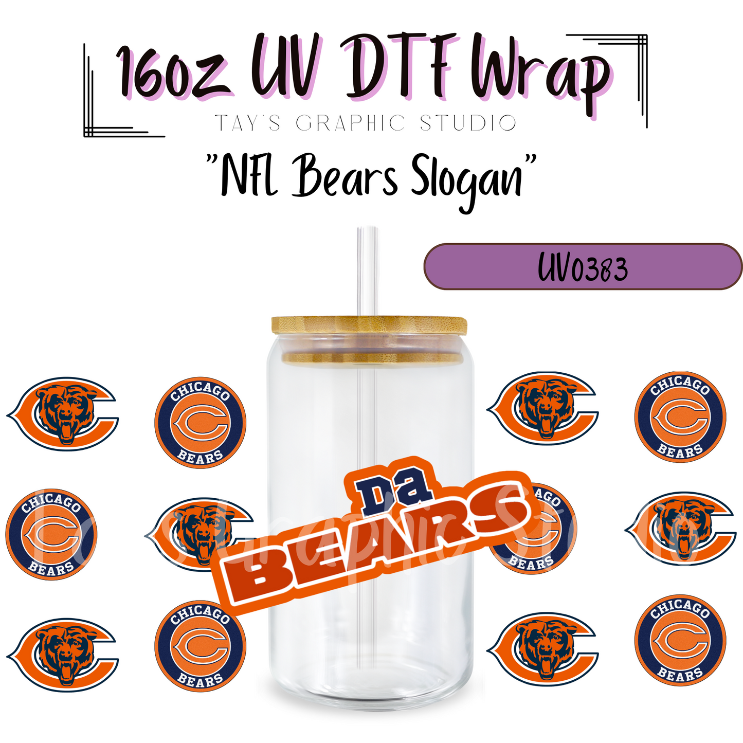 EXCLUSIVE COLLECTION - NFL Team Slogan UV DTF Wraps - 32 Team Wraps - Collection UV DTF Wraps