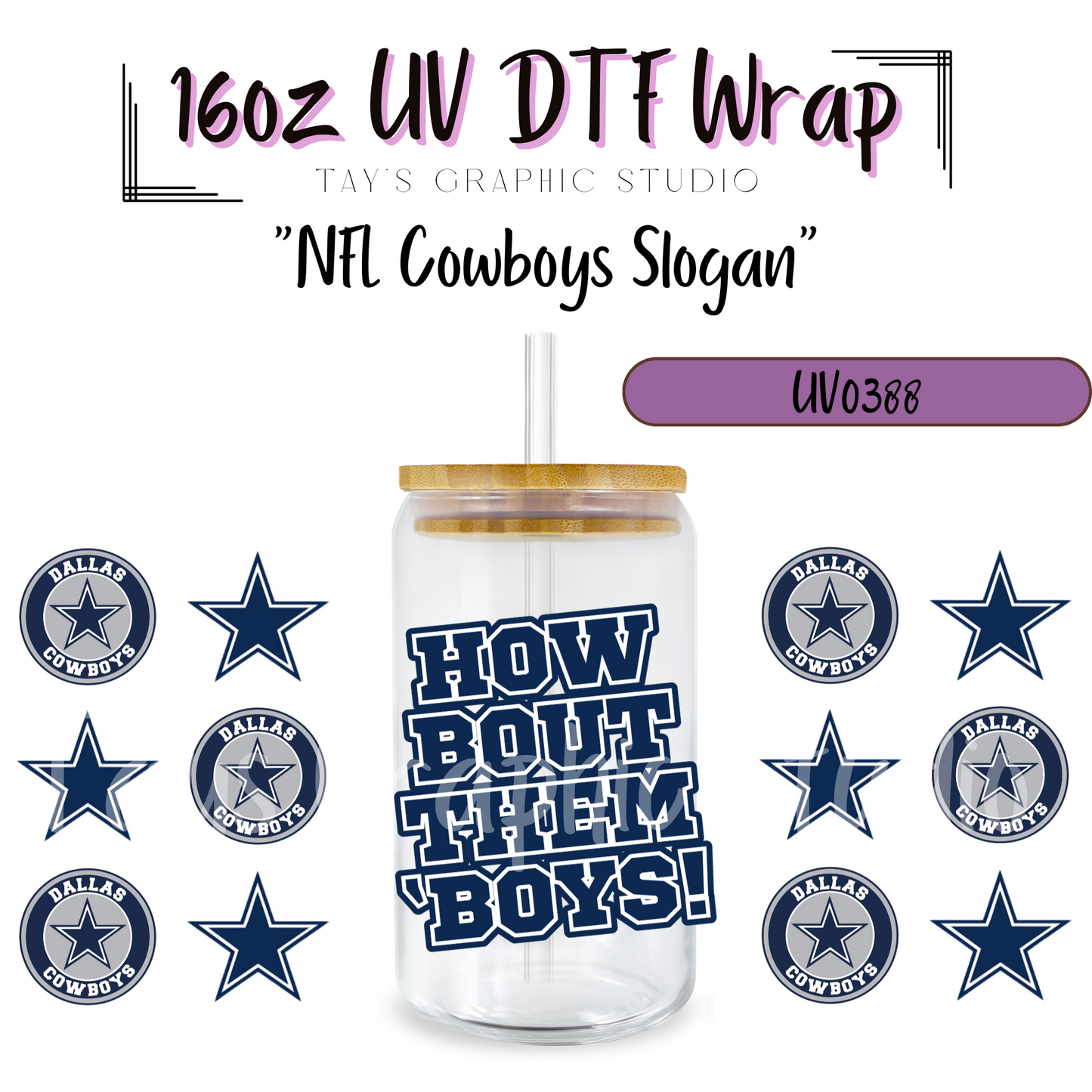 EXCLUSIVE COLLECTION - NFL Team Slogan UV DTF Wraps - 32 Team Wraps - Collection UV DTF Wraps