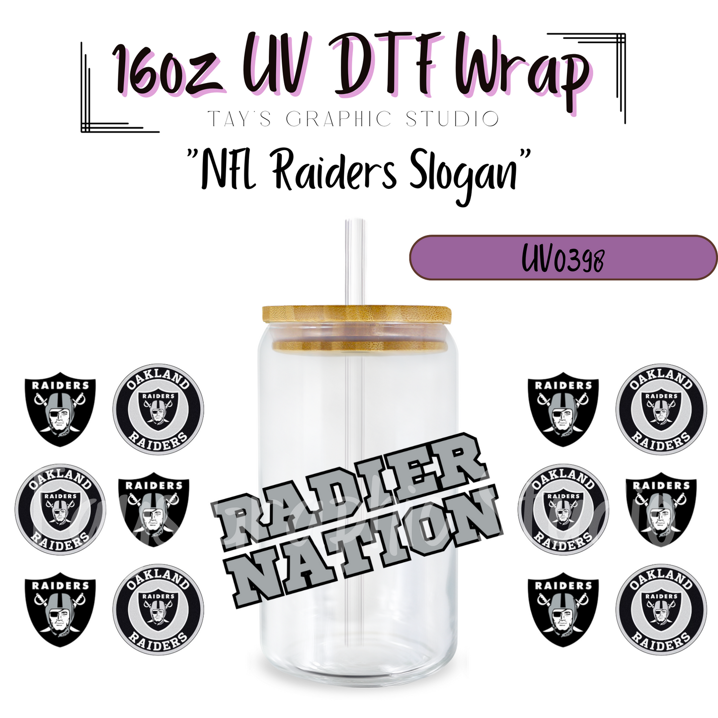 EXCLUSIVE COLLECTION - NFL Team Slogan UV DTF Wraps - 32 Team Wraps - Collection UV DTF Wraps