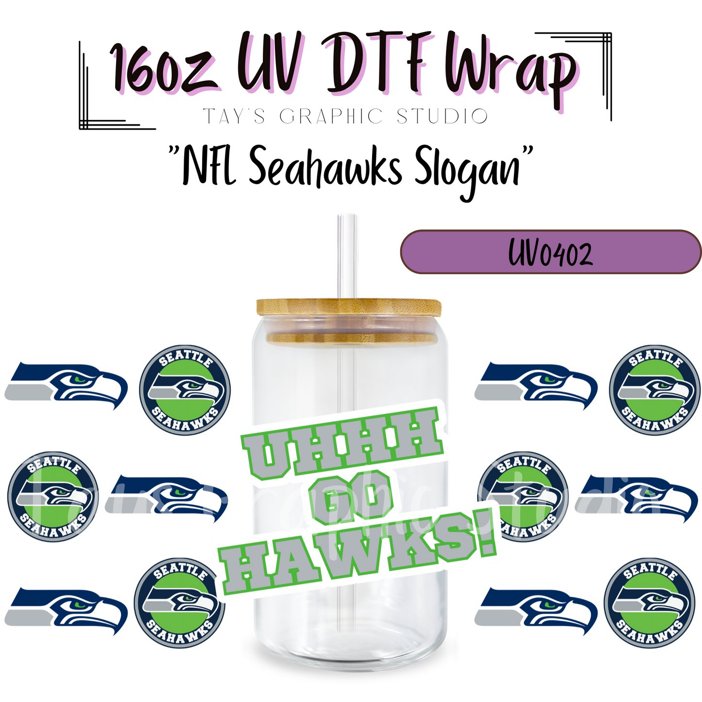 EXCLUSIVE COLLECTION - NFL Team Slogan UV DTF Wraps - 32 Team Wraps - Collection UV DTF Wraps