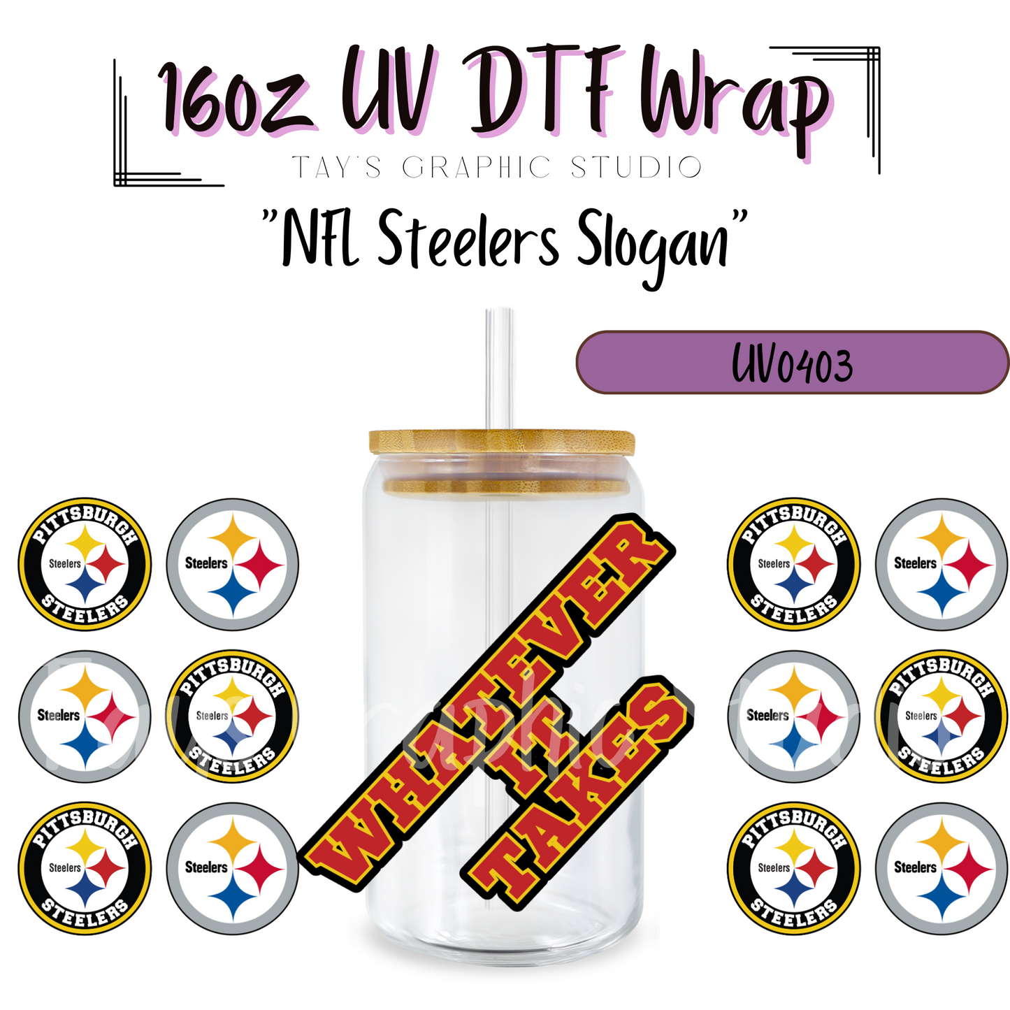 EXCLUSIVE COLLECTION - NFL Team Slogan UV DTF Wraps - 32 Team Wraps - Collection UV DTF Wraps