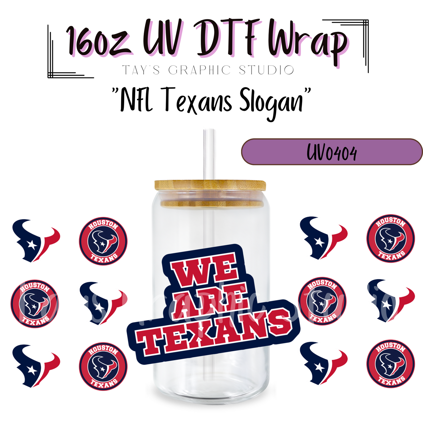 EXCLUSIVE COLLECTION - NFL Team Slogan UV DTF Wraps - 32 Team Wraps - Collection UV DTF Wraps