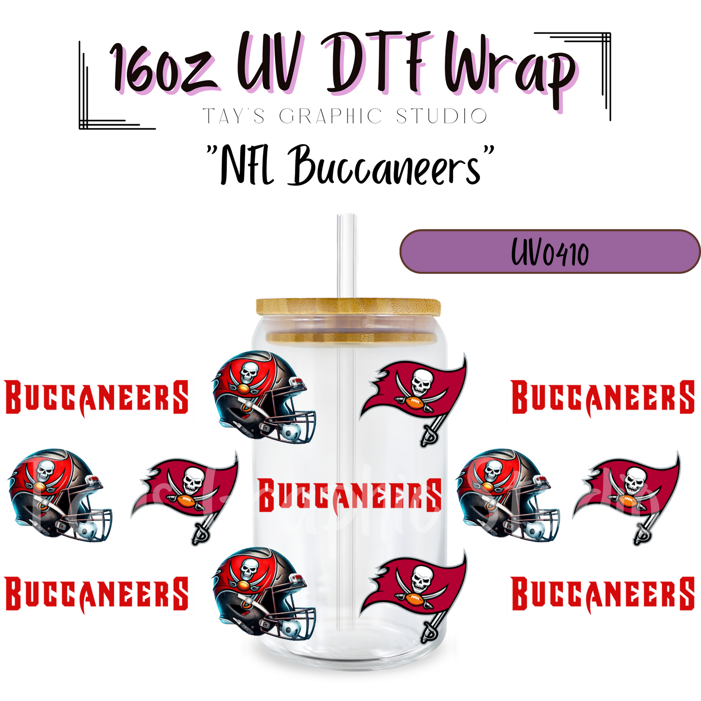 EXCLUSIVE COLLECTION - NFL Team UV DTF Wraps - 32 Team Wraps - Collection UV DTF Wraps - MTO0408-0430