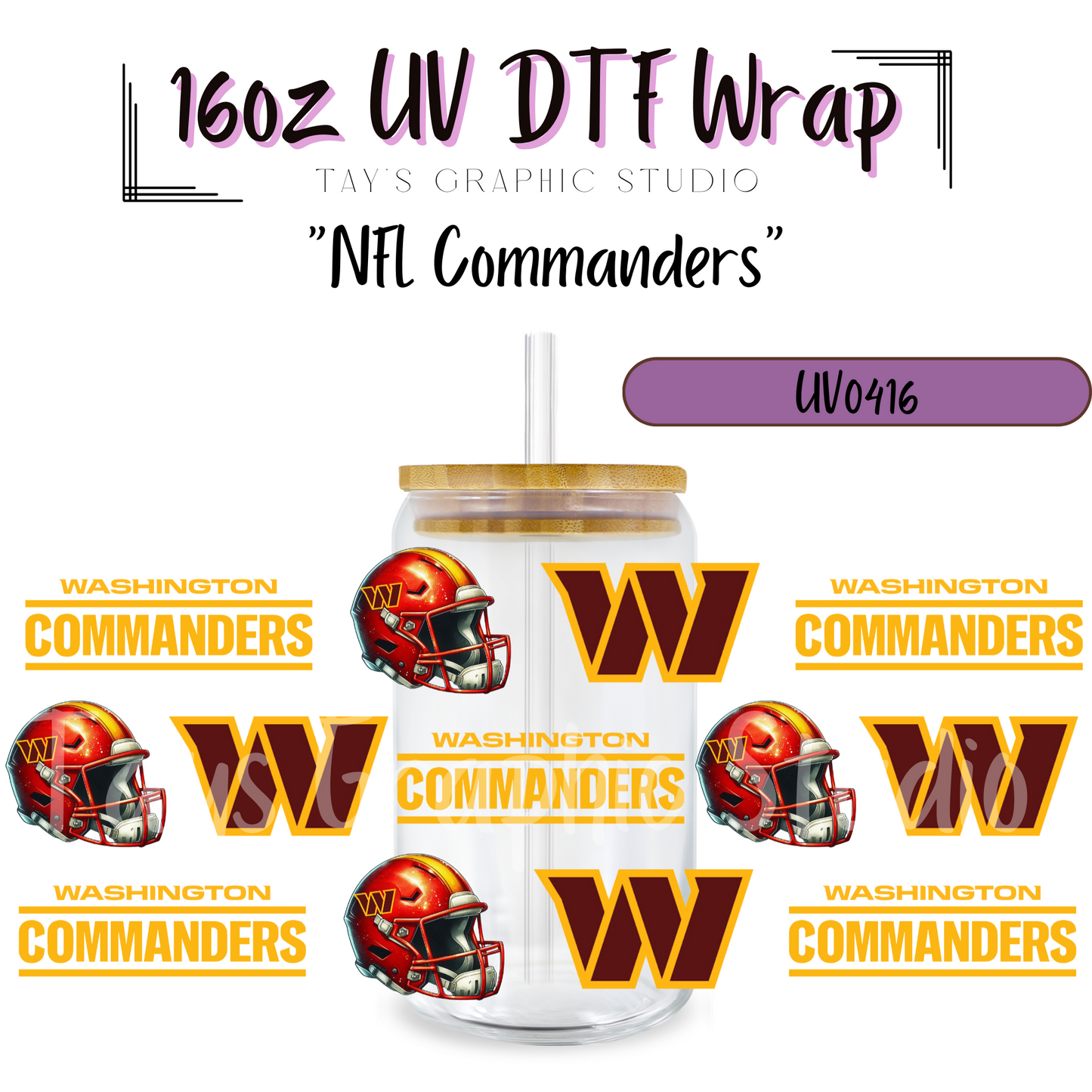 EXCLUSIVE COLLECTION - NFL Team UV DTF Wraps - 32 Team Wraps - Collection UV DTF Wraps - MTO0408-0430