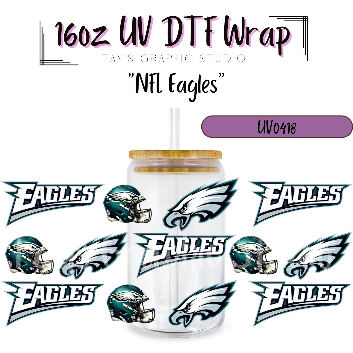 EXCLUSIVE COLLECTION - NFL Team UV DTF Wraps - 32 Team Wraps - Collection UV DTF Wraps - MTO0408-0430