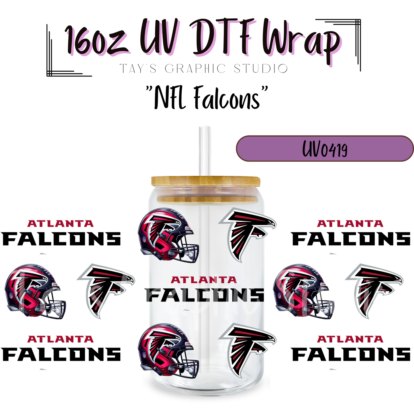 EXCLUSIVE COLLECTION - NFL Team UV DTF Wraps - 32 Team Wraps - Collection UV DTF Wraps - MTO0408-0430