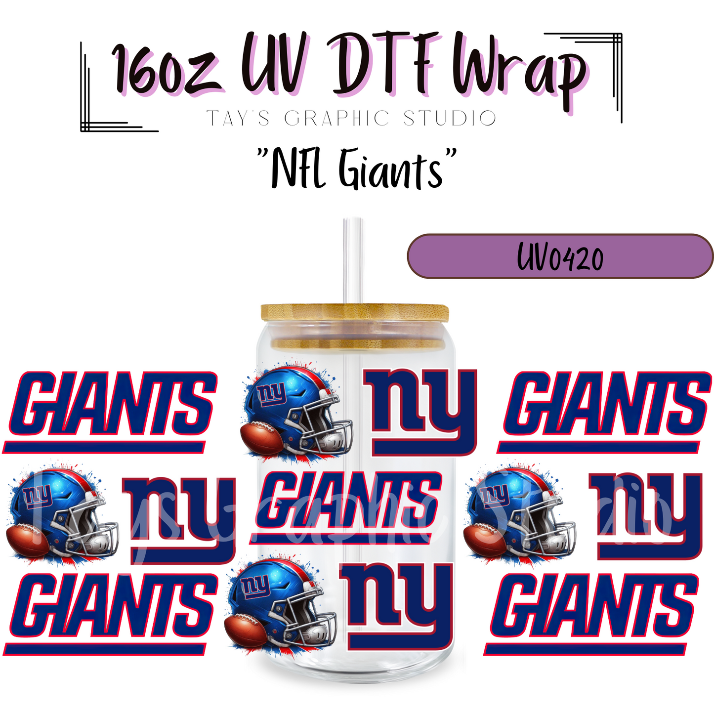 EXCLUSIVE COLLECTION - NFL Team UV DTF Wraps - 32 Team Wraps - Collection UV DTF Wraps - MTO0408-0430