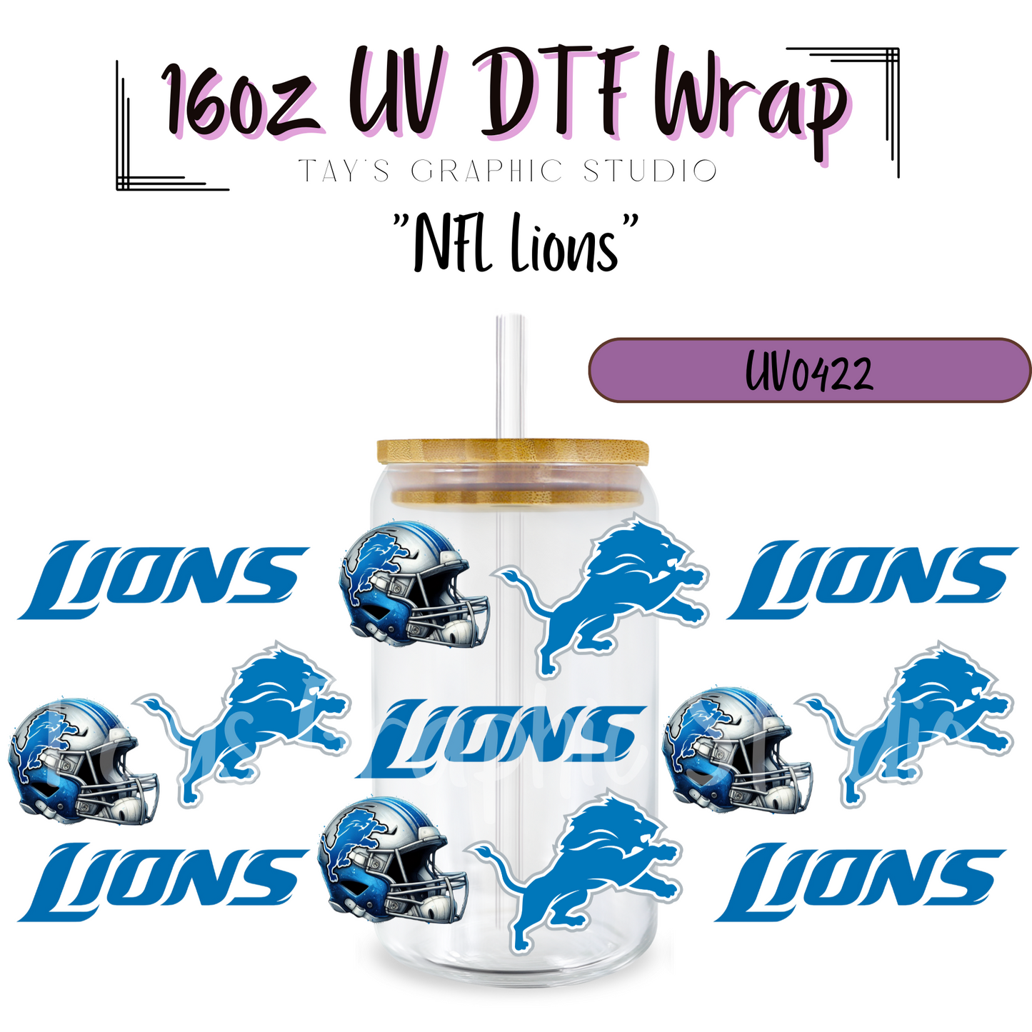 EXCLUSIVE COLLECTION - NFL Team UV DTF Wraps - 32 Team Wraps - Collection UV DTF Wraps - MTO0408-0430