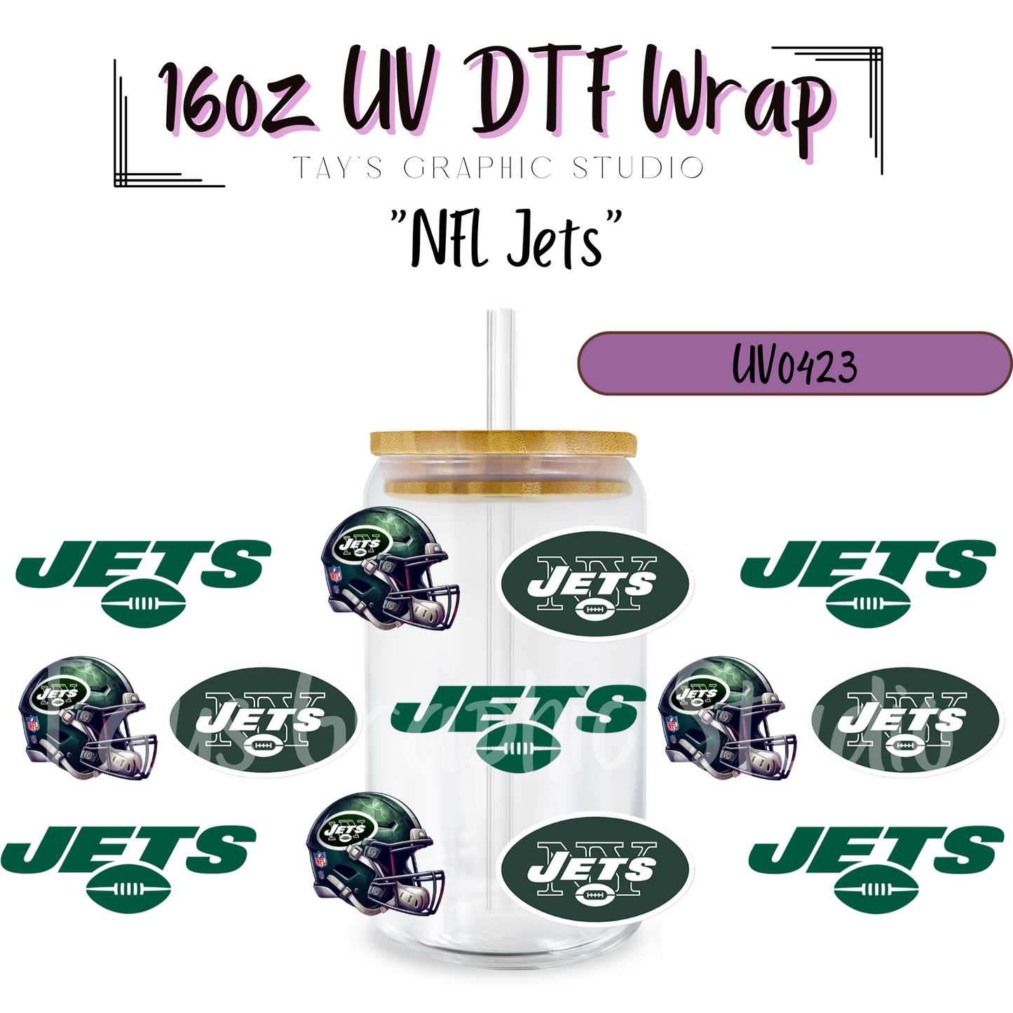 EXCLUSIVE COLLECTION - NFL Team UV DTF Wraps - 32 Team Wraps - Collection UV DTF Wraps - MTO0408-0430