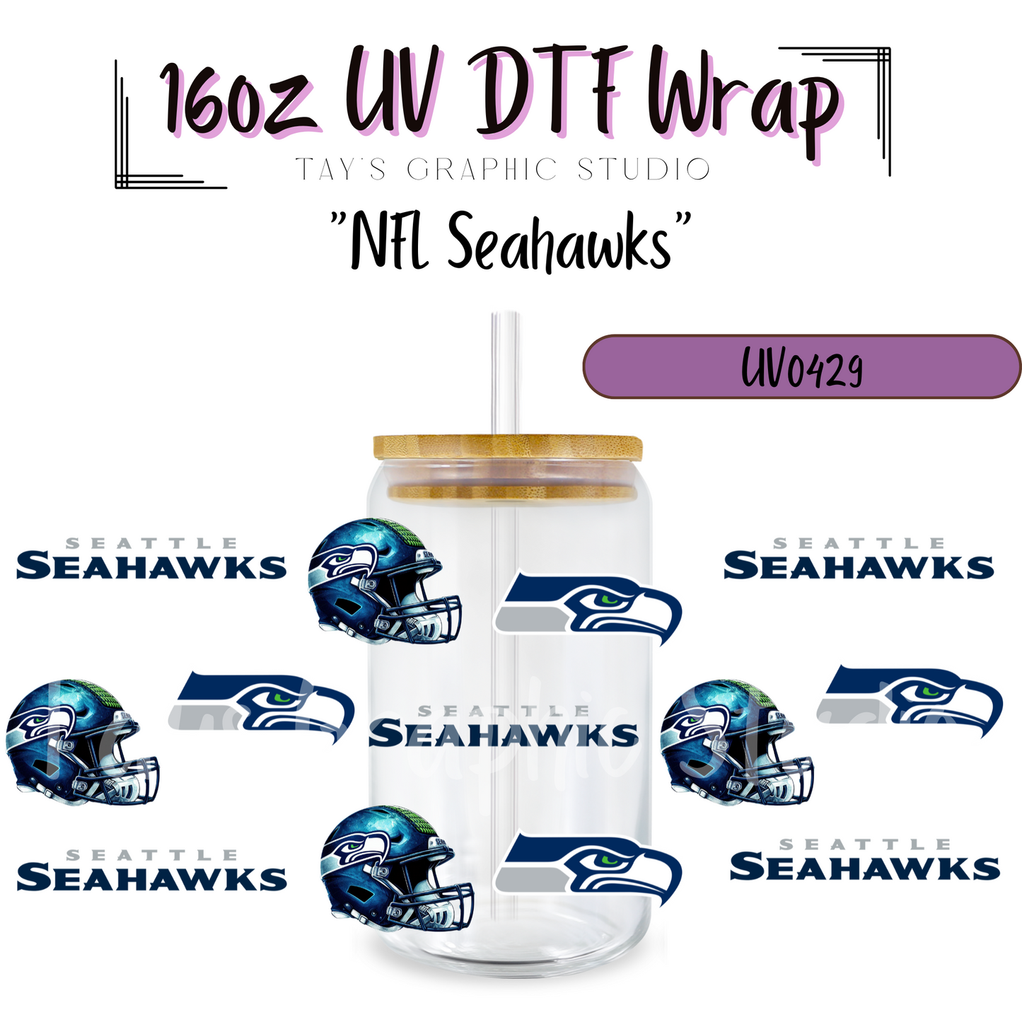 EXCLUSIVE COLLECTION - NFL Team UV DTF Wraps - 32 Team Wraps - Collection UV DTF Wraps - MTO0408-0430