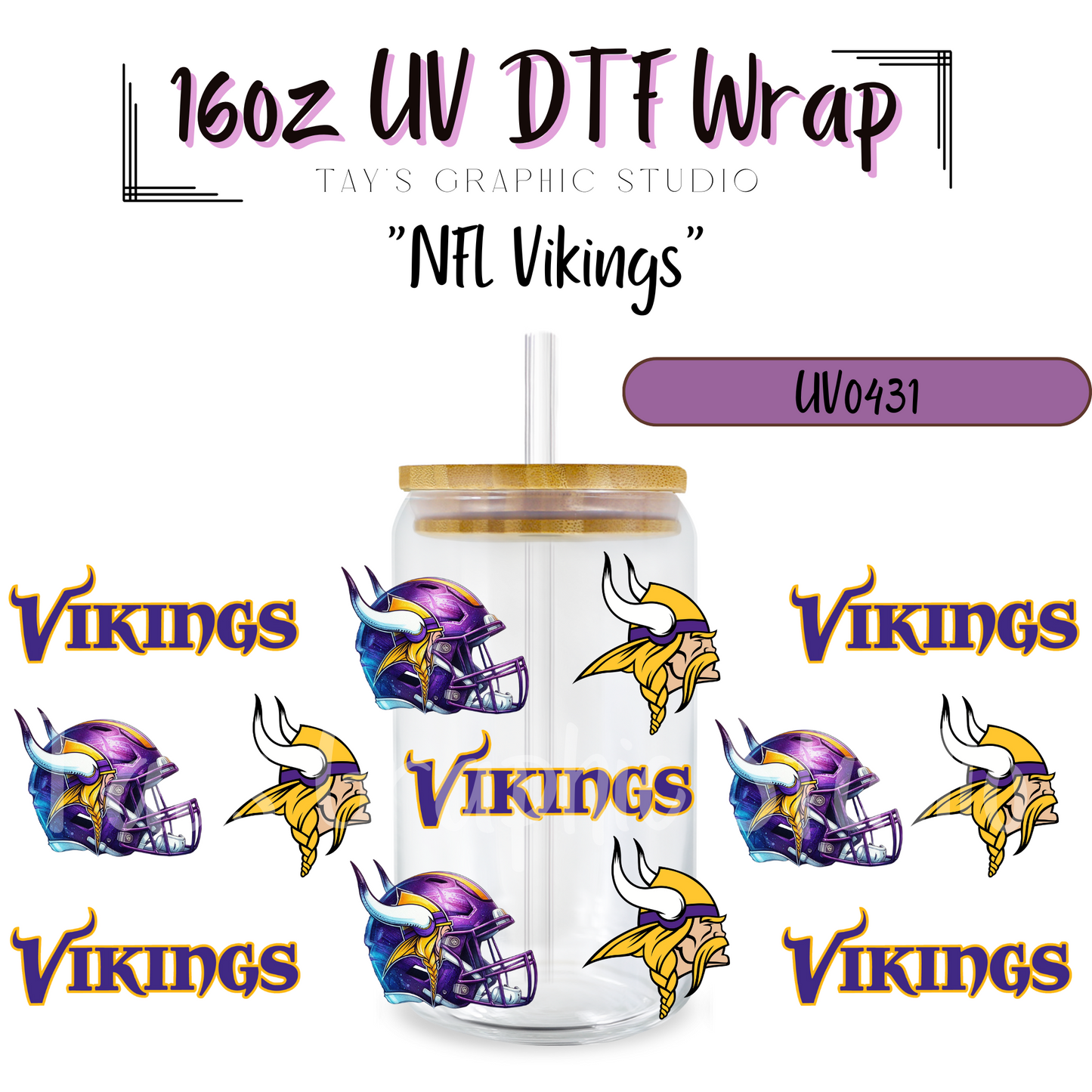 EXCLUSIVE COLLECTION - NFL Team UV DTF Wraps - 32 Team Wraps - Collection UV DTF Wraps - MTO0408-0430