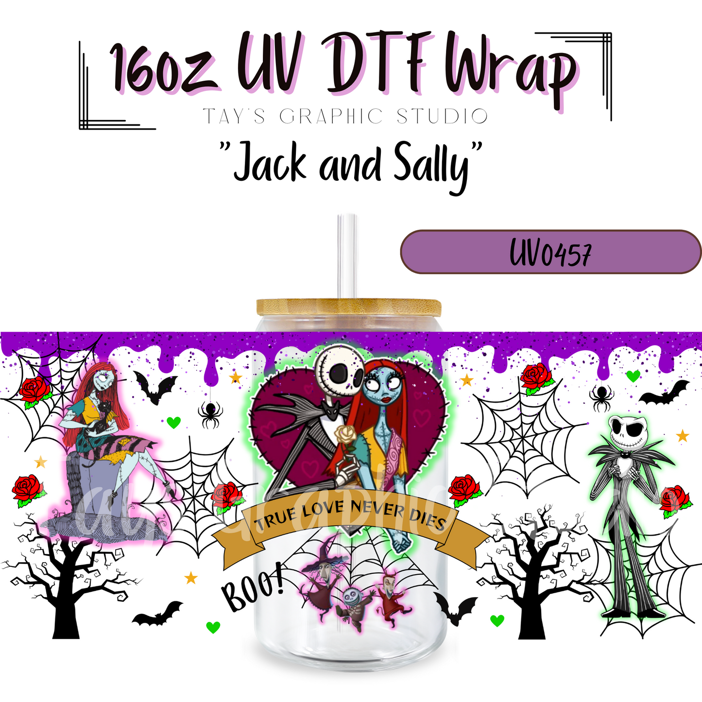 Exclusive - Jack and Sally UV DTF Wrap - MTO0457