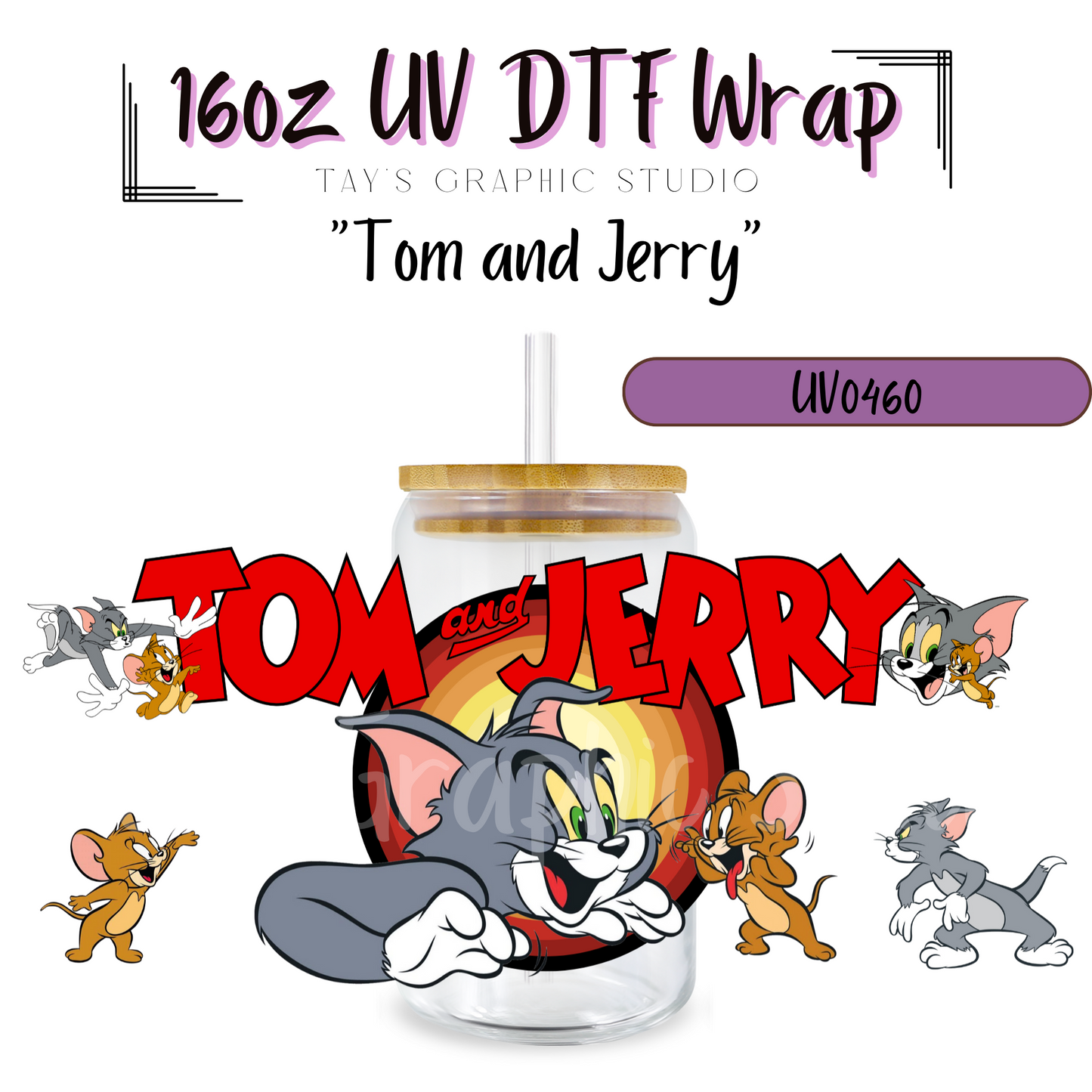 Exclusive - Tom and Jerry UV DTF Wrap - MTO0460