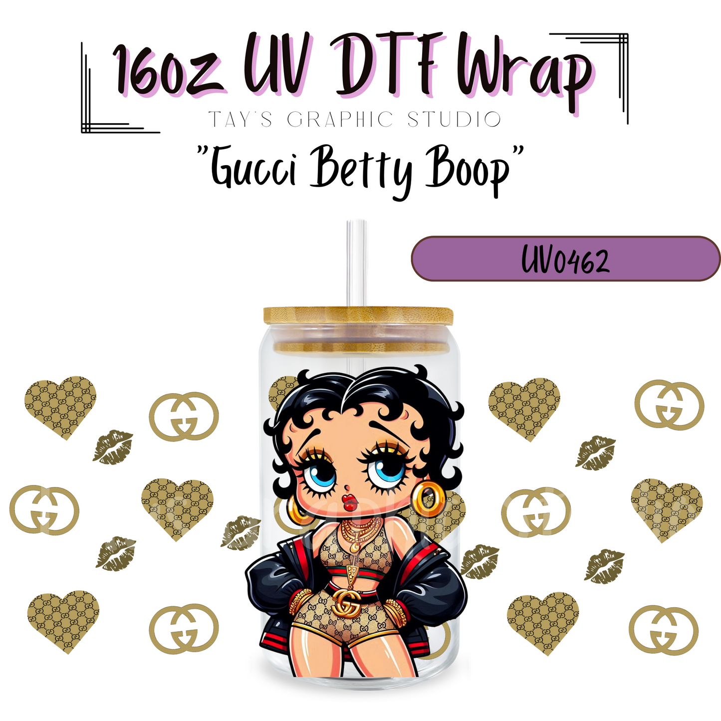 Exclusive - Gucci Betty Boop UV DTF Wrap - MTO0462