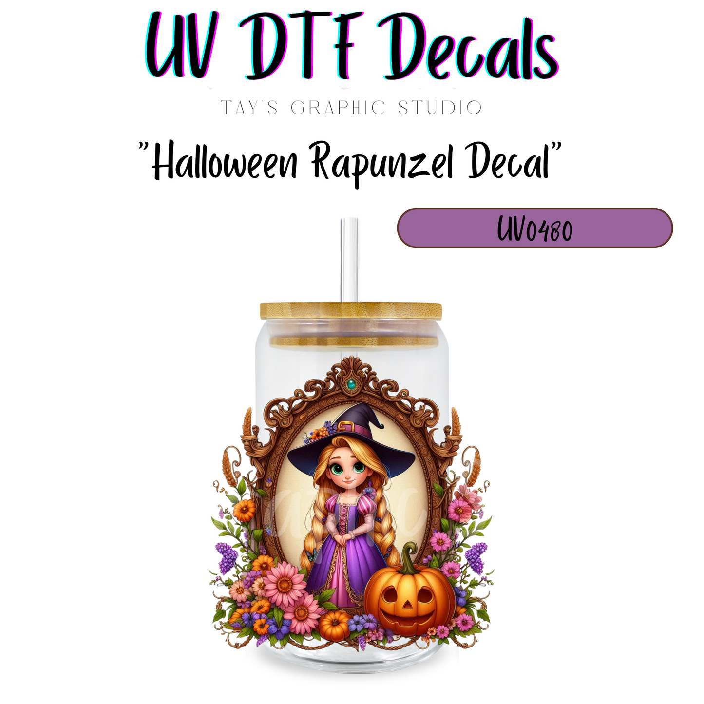 EXCLSUIVE COLLECTIONS - Halloween Disney Women/Princesses UV DTF Decals - 9 Wraps