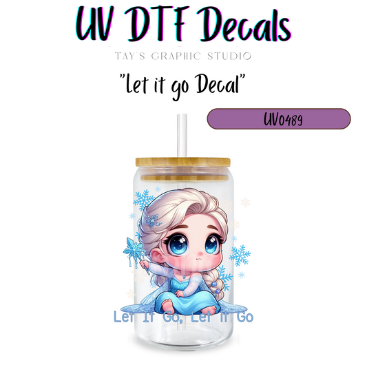 Exclusive - Let It Go Elsa UV DTF Decal - MTO0489