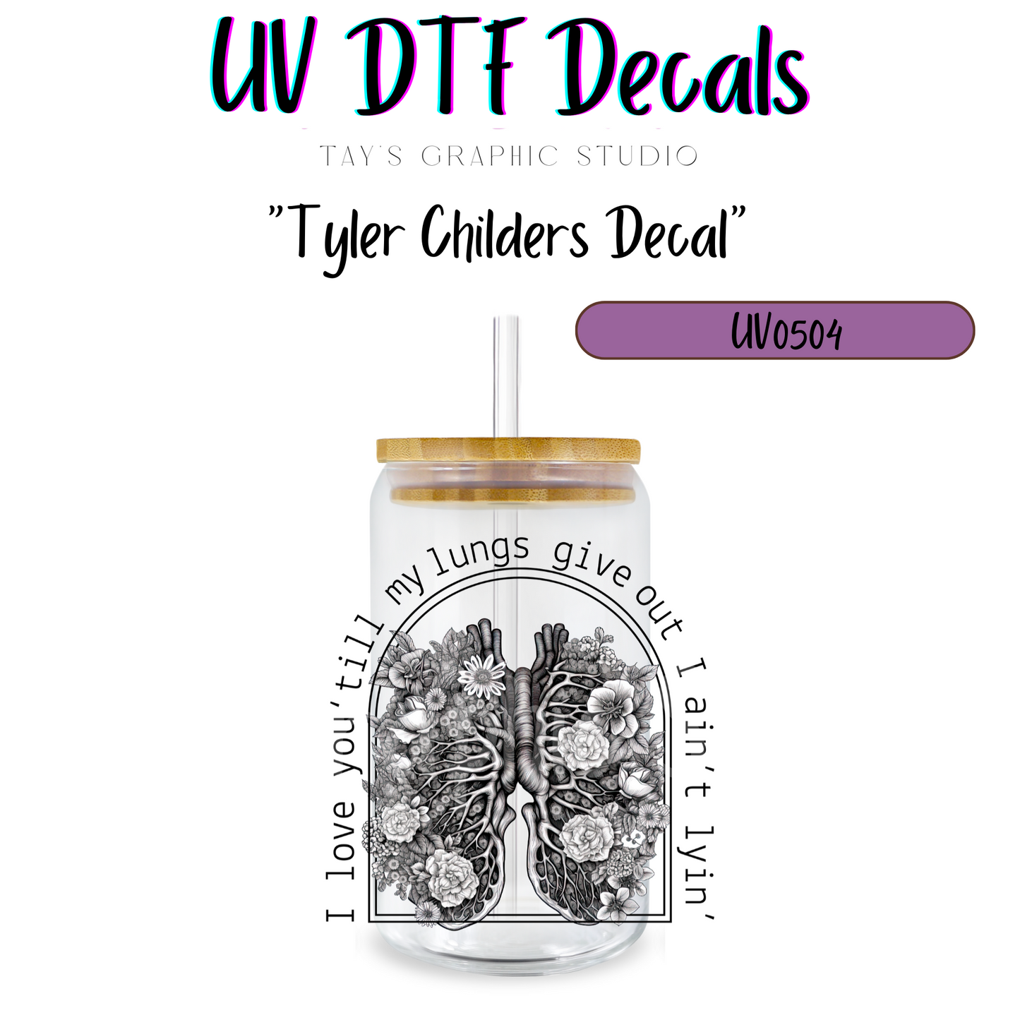 Exclusive - Tyler Childers UV DTF Decal - MTO0504