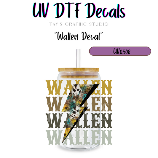 Exclusive - Morgan Wallen UV DTF Decal - MTO0508