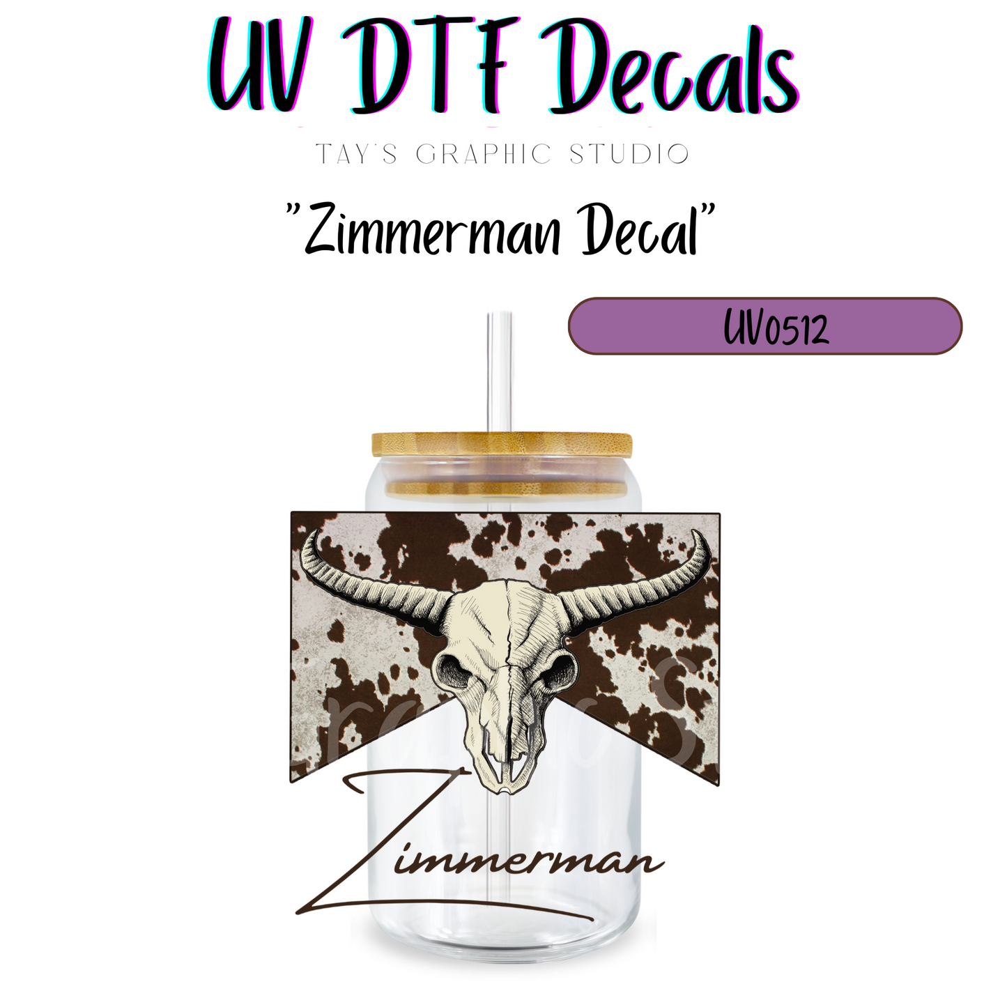 Exclusive - Zimmerman UV DTF Decal - MTO0512